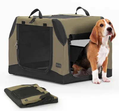 Produktbild von Hundetransportbox Auto faltbar M green