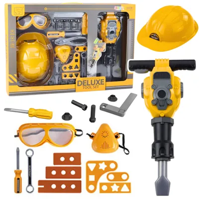 Produktbild von DIY-Werkzeugsatz, Drucklufthammer, batteriebetrieben, 21-tlg