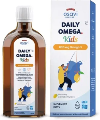 Productafbeelding van VoedingssupplementenOsavi Daily Omega Kids 800 Mg Smak Cytrynowy (250ml) 8401