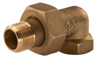 Produktbild von Messing Gewinde-Fitting Winkelverschraubung 90° 3/8'IG - 3/8'AG (DN 10) - schwere Ausführung