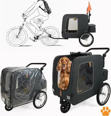 Produktbild von Dreifachfunktionales Transportbecken für Kinder - 3-fach Stauraumwagen - Einkaufskarre für den Kinderwagen - schwarz