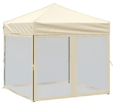 Immagine prodotto di vidaXL Tenda da festa pieghevole con pareti laterali crema 2x2 m