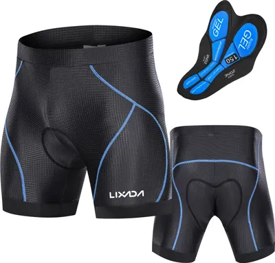 Produktbild von Lixada Men Bike Padded Shorts mit rutschfesten Beingriffen Radfahren 3D gepolsterte Unterw?sche Fahrradpolsterung Reitshorts Biking Unterw?sche Shorts