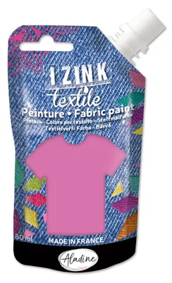 Imagen del producto de Pintura para textiles IZINK - rosa claro, 80 ml