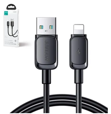 Zdjęcie produktu dla JOYROOM S-AL012A141B, 1,2 m, Lightning, USB A, Męska, Męska, Czarny