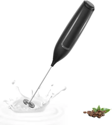 Produktbild von Milchaufschäumer Stab/Milchschäumer Elektrisch mit Hoher Leistung Getränkemixer Kaffeebesen batteriebetriebener für Latte, Matcha-Tee, Cappuccino