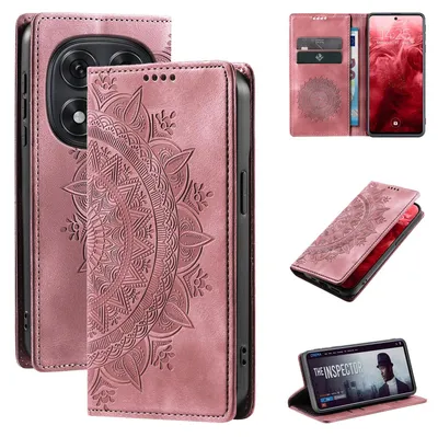 Produktbild von Mandala Handyhülle für Xiaomi Redmi Note 15 Pro RFID Schutz Klapphülle Case Cover Design Schutzhülle Farbe: Rosa