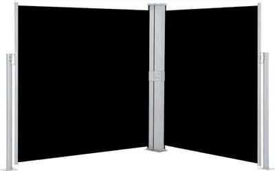 Produktbild von vidaXL Ausziehbare Seitenmarkise Schwarz 140 x 600 cm