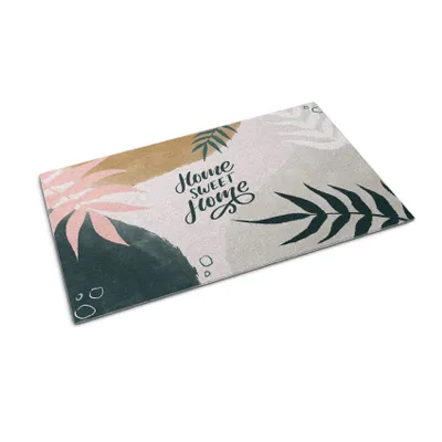 Obrázok produktu pre Rohožka na dvere - Rohož na zachytávanie nečistôt - Nekĺzavá vnútorná vonkajšia rohož - 60x40 cm - Tropické listy