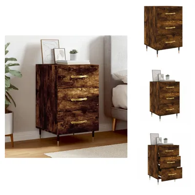 Produktbild von vidaXL Nachttisch Räuchereiche 40x40x66 cm Holzwerkstoff -  Nachttische