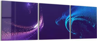 Produktbild von DEQORI Glasbild Echtglas 3x50x50 cm 'Flüssiger Milchglaseffekt' Wandbilder XXL groß