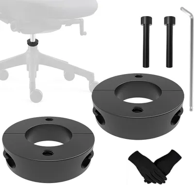 Image de Fixations pour ressort à gaz de siège de bureau, diamètre 28 mm, en acier, lot de 2, pour réparation