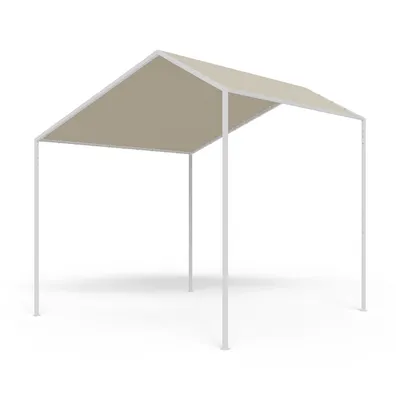 Produktbild von Blumfeldt Pergola, Metall Pavillon mit Polyester Schrägdach, Sonnensegel mit Gestell, Überdachung Freistehend, Sonnenschutz für Garten und Terrasse, Gazebo Wasserdicht und Stabil, Aluminium-Rahmen