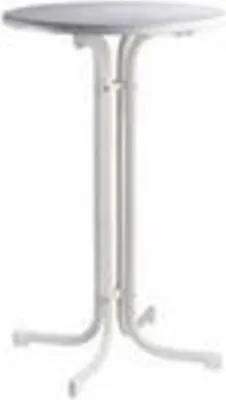 Produktbild von Klappbarer Stehtisch Roma, weiß, 110 cm Höhe, 80 cm Durchmesser Tischplatte