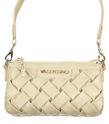 Immagine prodotto di Borsa da donna beige con tracolla regolabile e dettagli a contrasto