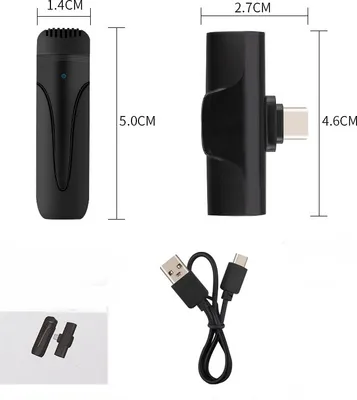Image de Microphone Lavalier sans fil compatible avec iPhone iPad, Plug-Play 2,4 GHz sans fil pour enregistrement, YouTube, TikTok, Facebook Live Stream, réduction du bruit Auto-Sync