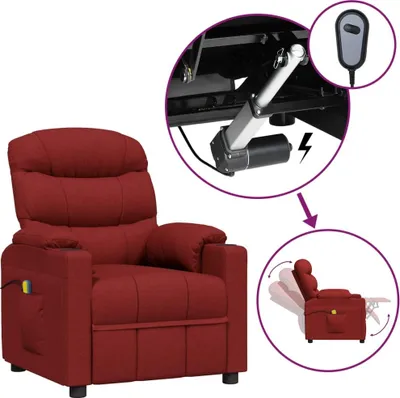 Image de Fauteuil électrique de massage Bordeaux Tissu