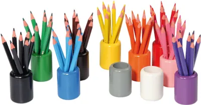Produktbild von Betzold, Stiftehalter, 11 Stück, leer, Holzstiftebox, Aufbewahrung, Stifteköcher