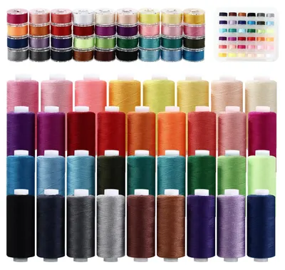 Nähgarn-Set, 72 Spulen, 400 m, 36 Farben, Polyester