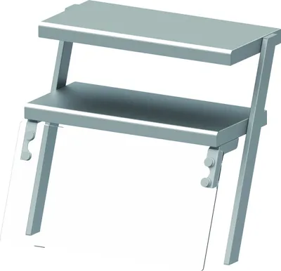 Immagine prodotto di Doppio ripiano superiore con protezione antistarnuti in vetro 968x540x700 mm per sistemi di ristorazione