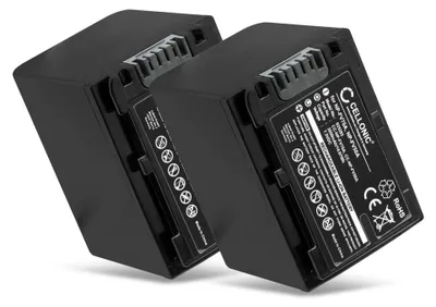 Produktbild von CELLONIC 2x Akku für Kamera Kompatibel mit Sony FDR-AX33, HDR-CX250, HDR-CX270, NP-FV70 - (2050mAh, 7.2V)
