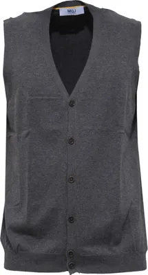 Produktbild von 9345AA gilet uomo MQJ Baumwolle grau ärmelloser Pullover Männer