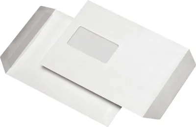 Produktbild von Versandtaschen C5 mit Fenster selbstklebend 90 g/qm weiß 500 Stück.