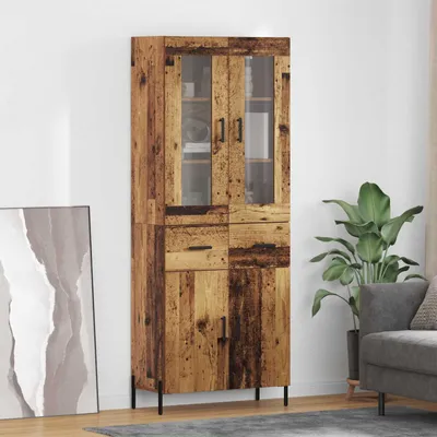 Obrázek produktu pro vidaXL Highboard old wood 69,5 x 34 x 180 cm materiál na bázi dřeva