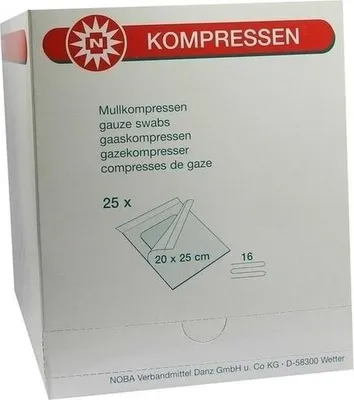 Image de Compresses de gaze 20x25 cm stériles 16 fois 25 pces