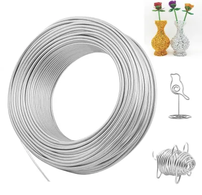 Basteldraht 3 mm, 30 m, weicher Aluminiumdraht, silber