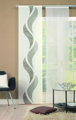 Produktbild von Home Wohnideen Schiebevorhang Dekostoff Scherli 1 teilig 245 x 60 cm Braun