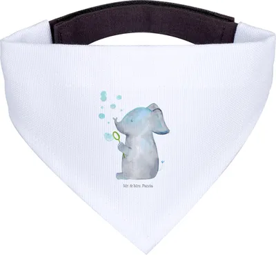 Produktbild von Mr. & Mrs. Panda Tuch Elefant Seifenblasen - Weiß - Geschenk, Liebesspruch, Elefanten, Lustige Sprüche, Halstuch Für Hunde, Hund, Rüsseltier, Hundehalstuch, Heimat, Liebe