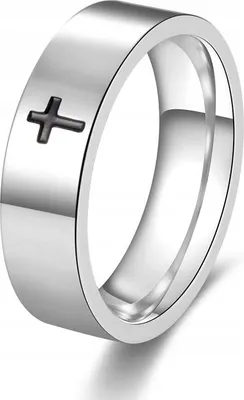 Image de Bague Signet Argent Acier Croix 242