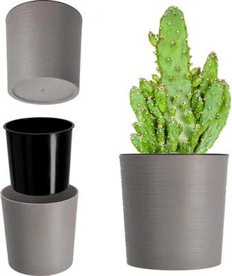 Produktbild von Elegante Blumentopf mit Holzspänen ⌀ 30 cm - Perfekte Pflanzenpot für jedes Interieur