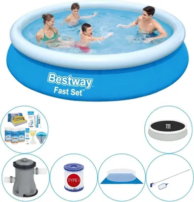 Zdjęcie produktu dla Zestaw basenowy All in 1 - Bestway Fast Set 366x76 cm Beef