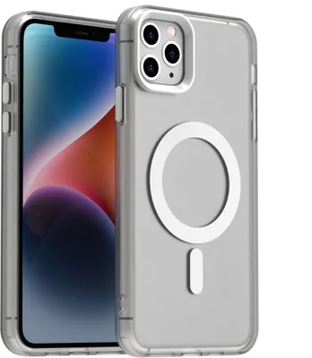 Immagine prodotto di Custodia per iPhone 11 Pro Max, compatibile con MagSafe, sottile custodia semi-trasparente opaca antiurto Bianco