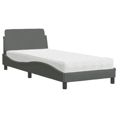 Produktbild von Möbel Bett mit Matratze Dunkelgrau 90x190 cm Stoff - Klassische Betten 3208305