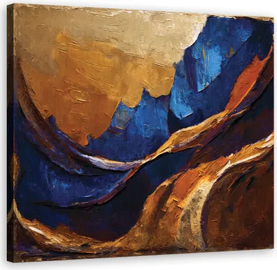 Produktbild von Leinwandbild Vintage Retro-Abstraktion 50x50 Feeby Bunt bild für die wand bereit zum aufhängen