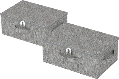 Obrázok produktu pre Úložný box pod posteľ 38x26x15 cm, 2 ks, sivá, pre oblečenie