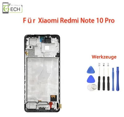 Produktbild von LCD für Xiaomi Redmi Note 10 Pro 4G OLED Display mit Rahmen M2101K6G Touchscreen