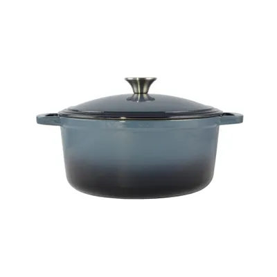 Obrázek produktu pro Nádoba z litiny s emailovaným povrchem a pokličkou Perfect Home 15720, 28 cm, 6,5 L, modrá