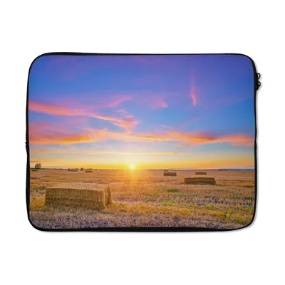 Produktbild von MuchoWow® Laptop Hülle 15 Zoll Stroh - Sonne - Himmel - Landschaft Laptoptasche - Laptoptasche - Sleeve - Rundum-Schutz