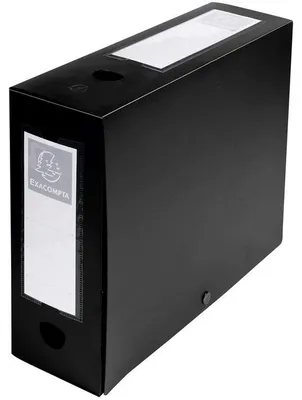 Produktbild von Archivbox mit Druckknopf aus PP 700µ Rücken 100mm blickdicht, DIN A4 Schwarz