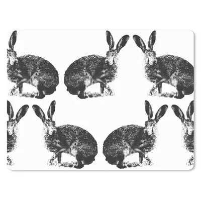 Produktbild von MuchoWow® Mauspad Mousepad Jahrgang - Design - Kaninchen - Tiere 23x19 cm - Mousepads - Maus Mat - Pad - Mausunterlage - Schreibtischunterlage - Mauspad