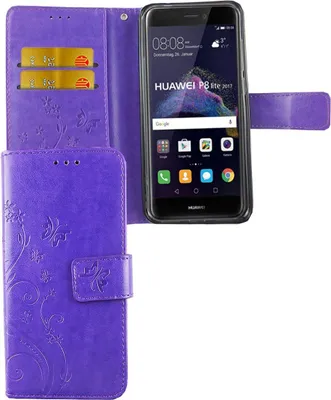 Produktbild von Schutz Hülle Blumen für Handy Huawei P8 Lite 2017 Violett