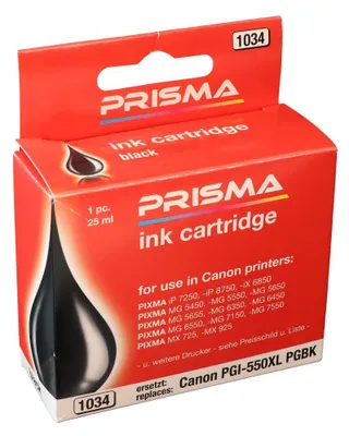 Produktbild von PRISMA 1034 Druckerpatrone für Canon Tintenstrahldrucker, schwarz, 25 ml