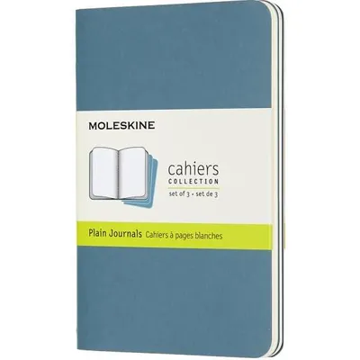 Image de Cahiers Moleskine Cahier S, vierges, 3 pièces, turquoise foncé