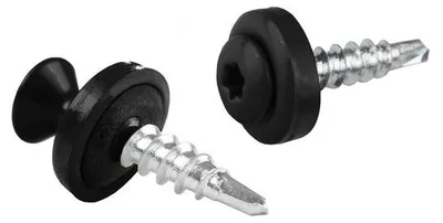 Productafbeelding van Schroeven voor trapeziumplaten - Zelfborend en waterdicht - 4,8x20mm - 250 stuks - Zwart