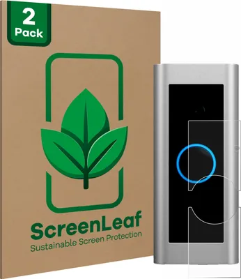 Produktbild von 2x ScreenLeaf Schutzfolie für Ring Video Doorbell Pro 2 nachhaltiger Displayschutz Display Schutz Folie Klar Transparent