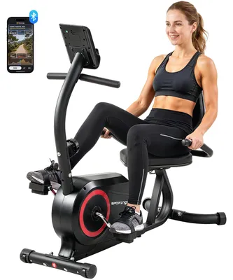 Zdjęcie produktu dla Rower stacjonarny SPORTNOW do użytku domowego z 8 regulowanymi poziomami oporu
